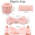 12PCS Microfiber Makeup Headbands and Wristbands Set - Image 9