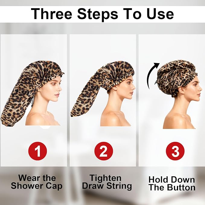 ELEBOX Extra Large Shower Cap for Braids/Curly Hair/Dreadlock | Reusable - Image 8