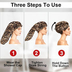 ELEBOX Extra Large Shower Cap for Braids/Curly Hair/Dreadlock | Reusable - Image 8