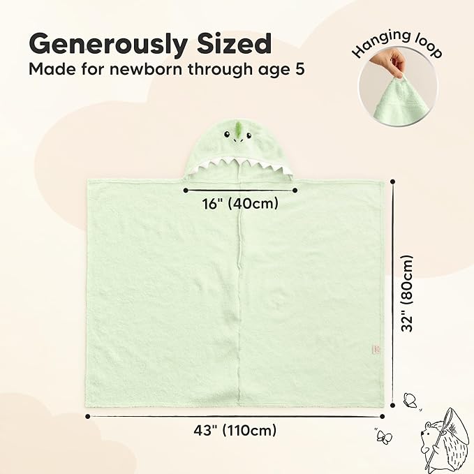 KeaBabies Organic Baby Towel - Image 2
