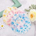 18Pcs Plastic Shower Caps for Women Waterproof Bath Caps Bathing Hair Cap - Image 4