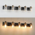 SOLFART 5 Lights Vintage Vanity Lighting Over Mirror Brass Bathroom Vanity - Image 6