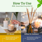 SVA Sweet Basil Essential Oil – 4 Fl Oz – 100% Natural Basil Oil - Image 6