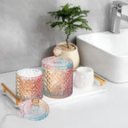 2 Pack Qtip Holder Glass Bathroom Accessories Vanity Organizers and Makeup - Image 2