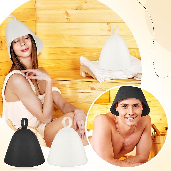 JaGely Sauna Hat for Men Women Sauna Hat Vaporarium Cap Russian Banya Cap for - Image 3