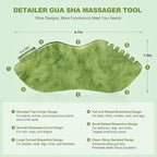 3 PCS Jade Stone Gua Sha Set Face Massager, Body Gua Sha Tool, Jade Gua Sha - Image 3