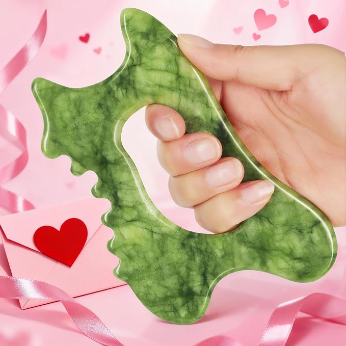 6-in-1 Jade Stone Body Gua Sha Facial Tools by airogym