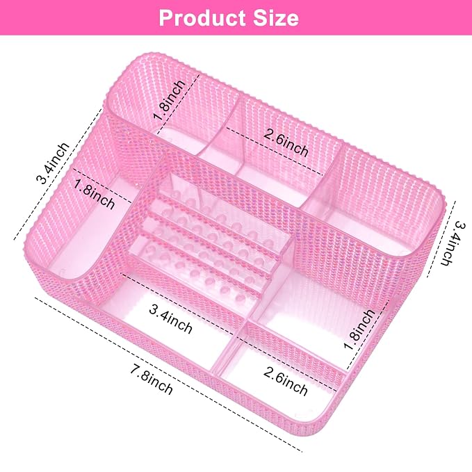 ANRUI Nail Drill Bit Holder, 28 Holes Plastic Nail Drill Machine & Bits Storage - Image 6