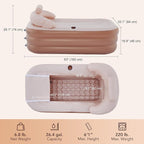 CO-Z Inflatable Bathtub with Electric Air Pump and Bath Pillow Headrest - Image 3