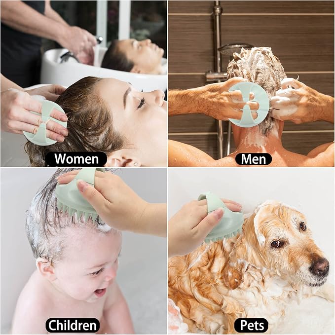 Hair Scalp Massager Shampoo Brush Silicone Scalp Scrubber Head Scrubber - Image 6