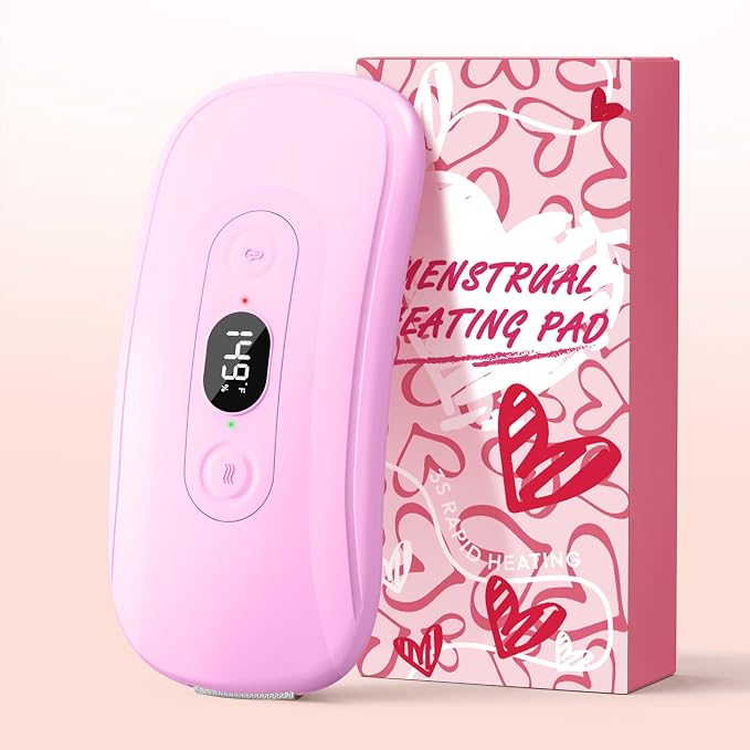 Portable Heating Pad Period Cramps: 2 Timer 6 Heat Levels 6 Vibration Modes by Hirane