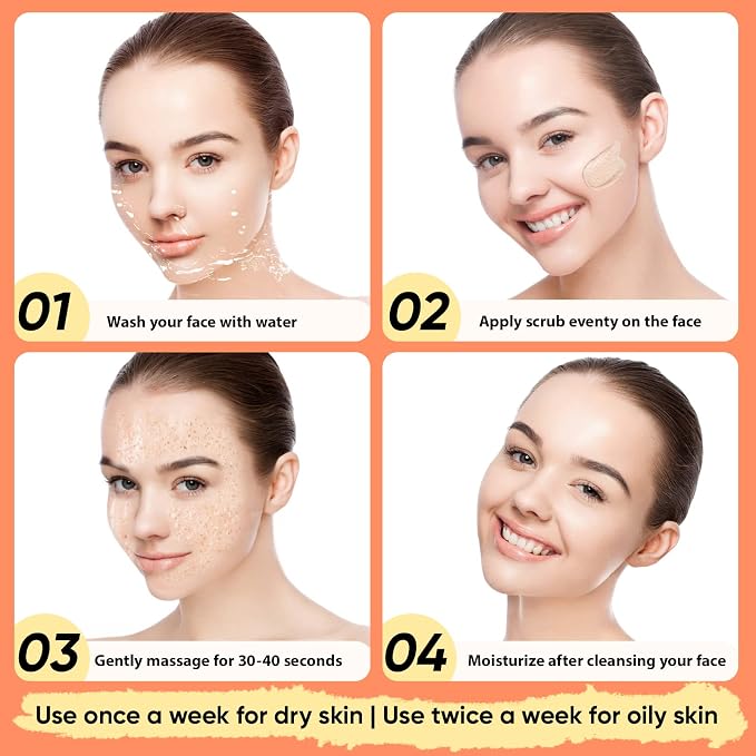 Vitamin C and Retinol Facial Scrub Face Scrubs Exfoliating Face Wash Vitamin C - Image 6