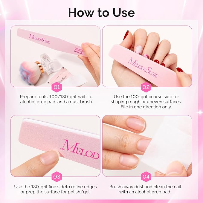 MelodySusie Nail File Kit, Professional Manicure Pedicure Supplies - Image 7