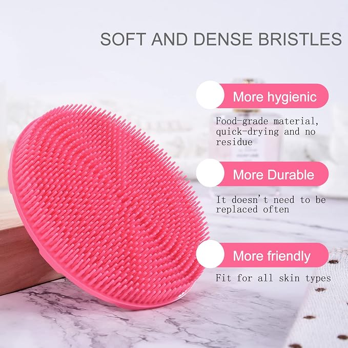 INNERNEED Food-Grade Soft Silicone Body Scrubber Shower Brush Handheld - Image 5
