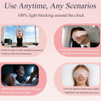 Silk Sleep Eye Mask for Side Sleeper Men Women, Eye Mask Sleeping 100% 22 Momme - Image 6