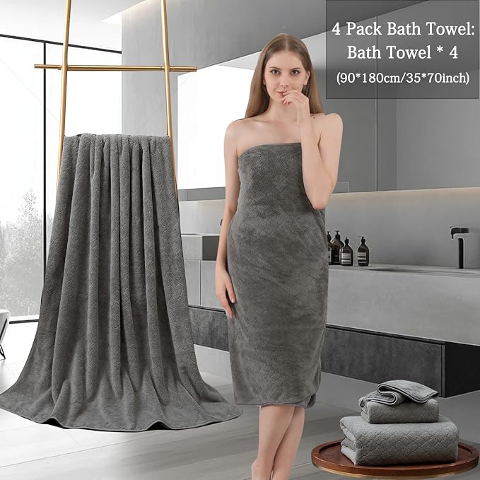 Ycosy Extra Large Bath Towels Set 35x70 Inches - Image 5