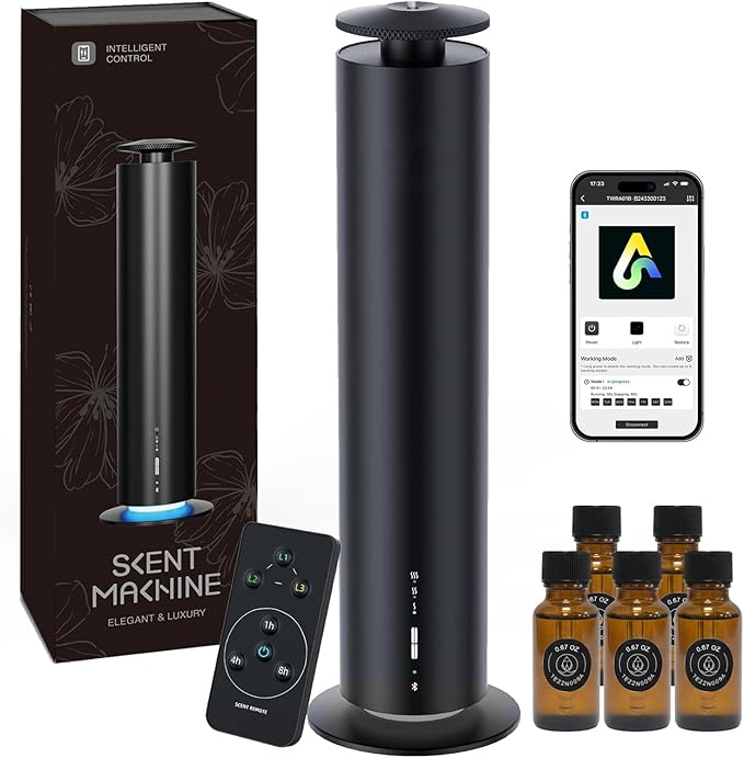 Waterless Essential Oil Diffuser, Long Lasting Aromatherapy Scent Diffuser by Whole-RoomFragranceinMinute