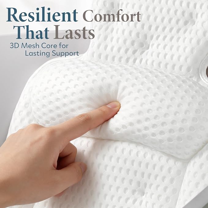 Bath Pillows for Tub, Comfortable Bathtub Cushion for Head and Neck - Image 4