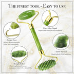 Gua Sha & Jade Roller 3 in 1, Face Roller, Guasha Facial Massage Skin Care Tool - Image 3