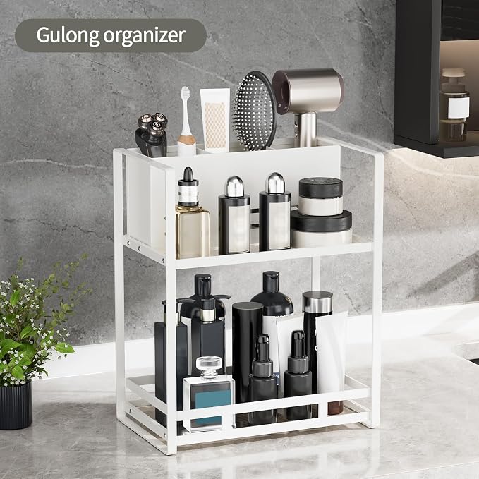 SanDream Hair Tool Organizer Bathroom Countertop, 2-Tier Metal Bathroom - Image 8