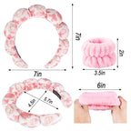 Zkptops Spa Headband for Washing Face Wristband Set Sponge Makeup Skincare - Image 6