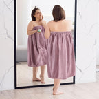 Xtinmee 2 Sets Plus Size Womens Wrap Towel - Image 5