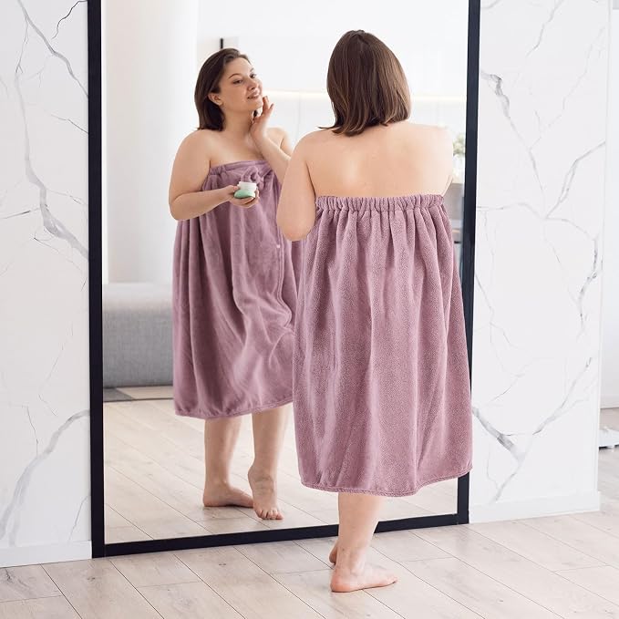 Xtinmee 2 Sets Plus Size Womens Wrap Towel - Image 5