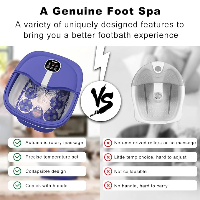 HOSPAN Collapsible Foot Spa Electric Rotary Massage, Foot Bath - Image 2