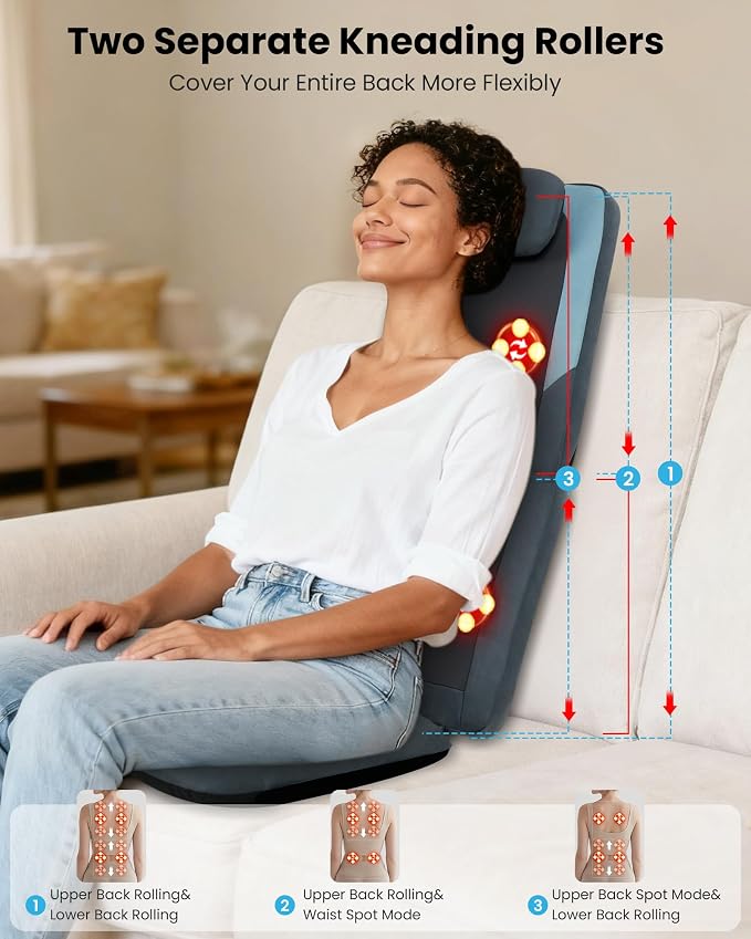 COMFIER Shiatsu Back Massager Chair Pad - Image 4