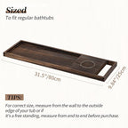 Hanobe Bathtub Tray Bath Caddy: 31" Wooden Tub Shelf - Image 4