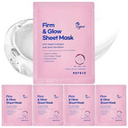 Firm & Glow Sheet Mask with Vegan Collagen Semi-Gel Sheet Biodegradable 100% by Thebeginningofcleanbeauty