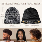 LULUSILK 100% Mulberry Silk Lined Sleep Cap, No More Frizzy Tangled Hair - Image 5