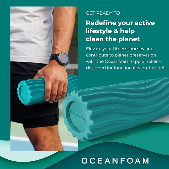 Oceanfoam Ripple Travel Foam Roller Firm Mini Foam Roller - Image 3