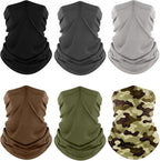 Fuinloth Neck Gaiter, 6 Pack Cooling UV Protection Bandana Face Mask Gator Scarf by fuinloth