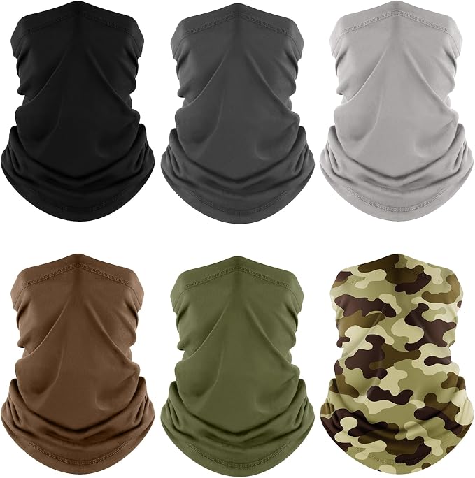 Fuinloth Neck Gaiter, 6 Pack Cooling UV Protection Bandana Face Mask Gator Scarf by fuinloth