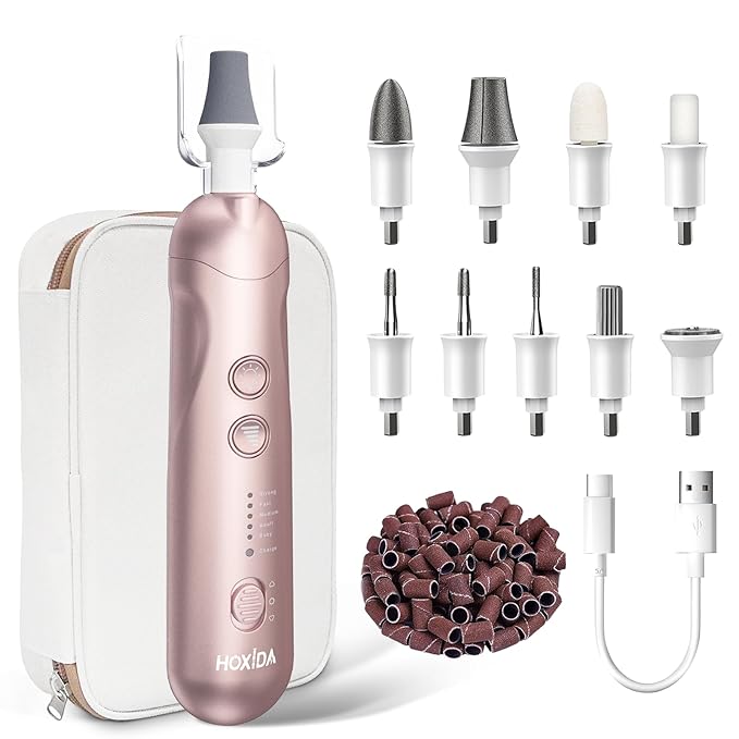Manicure Pedicure Kit with Case, Professional Nail Grinder by Hoxida