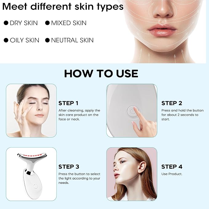 Red Light Therapy for Face, 7 Color LED Facial Light Therapy Wand for Skin Care - Image 2