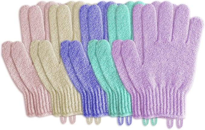 MIG4U Shower Exfoliating Scrub Gloves, Bathing Gloves Body Wash Dead Skin - Image 7