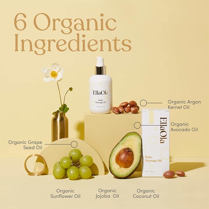 ELLAOLA Organic Moisturizing Baby Massage Oil - Image 6