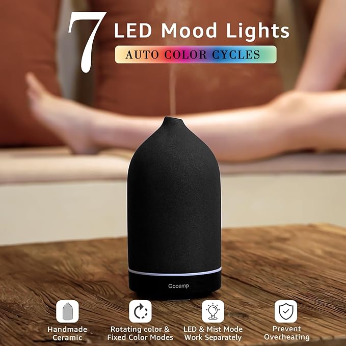 Gooamp 200ML Ceramic Essential Oil Diffuser - Image 2