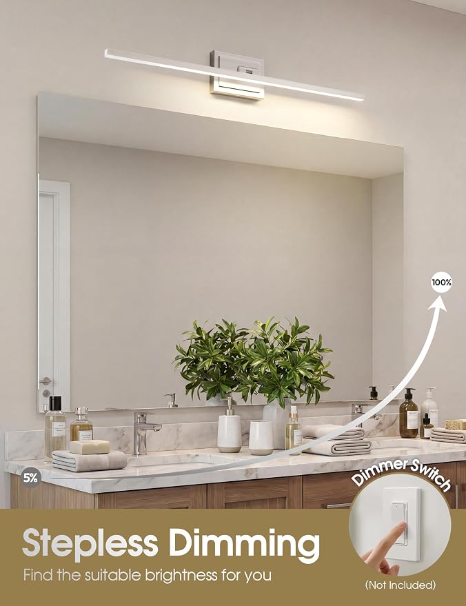 VOLISUN Modern Bathroom Vanity Light 31.5 inch, 18W Dimmable 5CCT Led Bathroom - Image 3