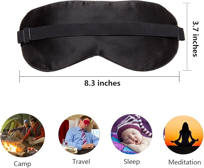 100% Mulberry Silk Sleep Mask Blackout, Cute Natural Sleeping Mask - Image 6