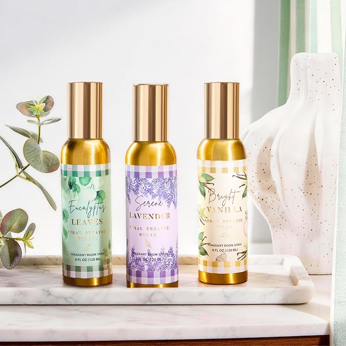 Room Spray, Bright Vanilla, Eucalyptus leaves, Serene Lavender, 3 Pack - Image 7