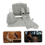 MERRYHAPY 1set Felt Sauna Hat Thick Water Absorbent Sauna Gloves Comfortable - Image 8