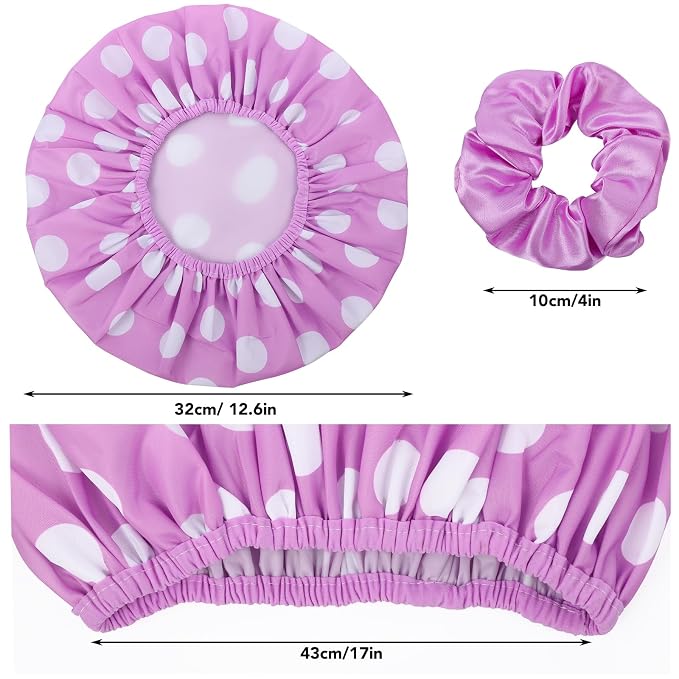 WSICSE 2 Packs Large Shower Caps - Image 2