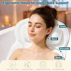 Bath Pillows for Tub, Upgraded 2025 Bathtub Pillow for Head, Neck & Back - Image 2