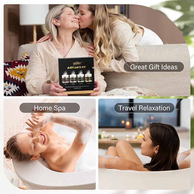Epsom Bath Salts Gift Set for Soaking 4pcs Bath Salts - Image 7