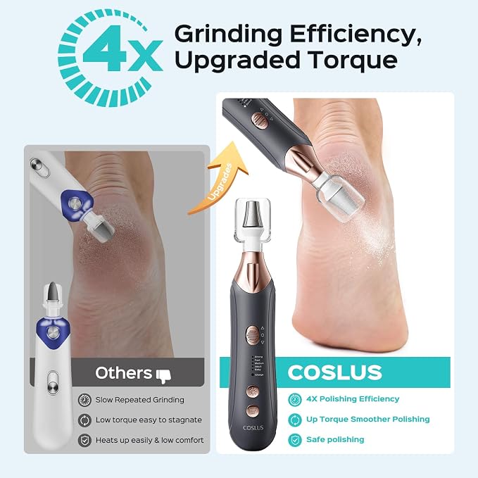 COSLUS C43 Professional Manicure Pedicure Kit, 5-in-1 Electric Nail File - Image 2
