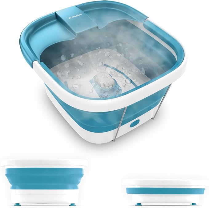Homedics Smart Space Bubble Mate Collapsible Foot Spa, Heat-Maintaining by Homedics
