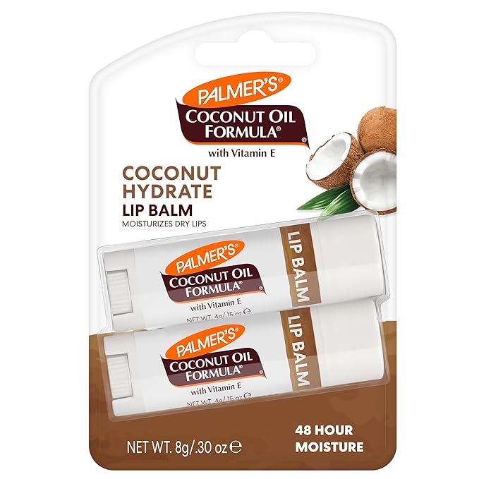 Palmer's Coconut Oil Formula Lip Balm Duo, All-Day Moisturization, Hydrates Dry by Palmers